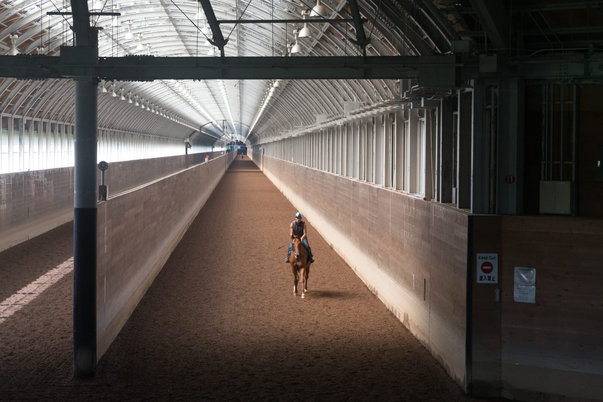 An indoor uphill training track in Japan